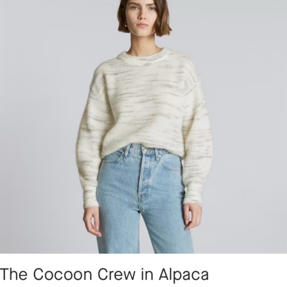 Everlane Alpaca Crew Sweater - LIGHT GRAY Size S